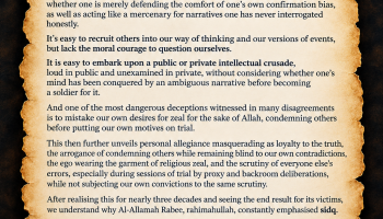 A Profound Caution Against Becoming Mercenaries for a Narrative In Private or Public